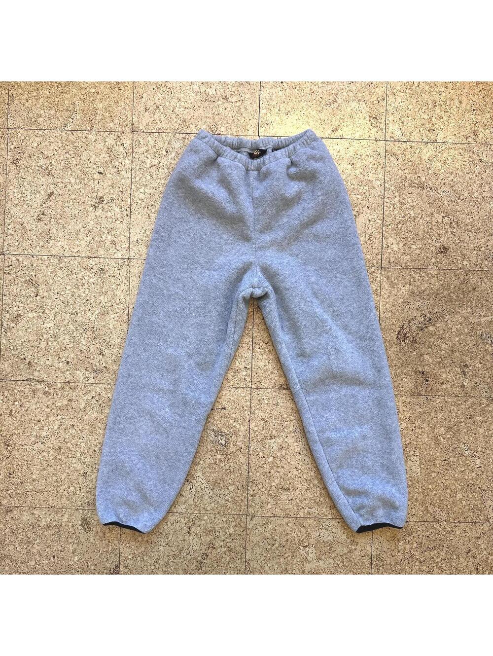 Vintage REI Polartec Fleece Pants Light Gray Kids L or Women's XS Petite Winter